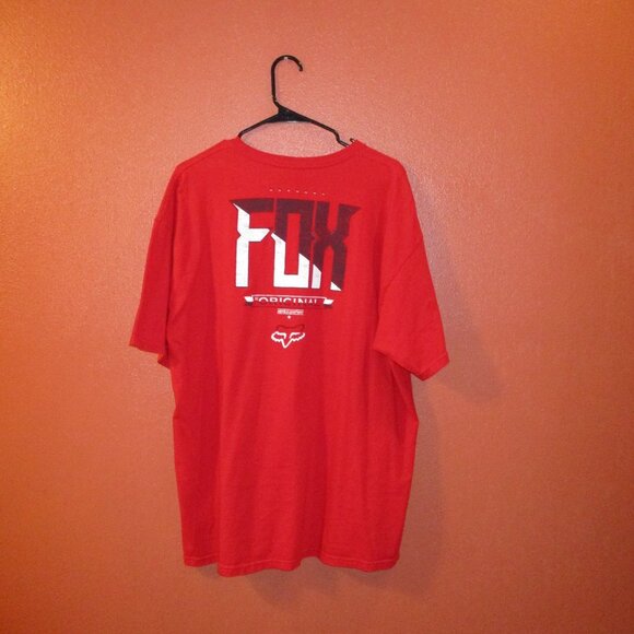 FOX Head Men X Large Red White Black Graphic Motocross Racing Short Sleeve Shirt - Picture 7 of 8